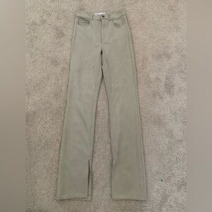 Zara‎ faux suede slim flare straight leg pants size 0